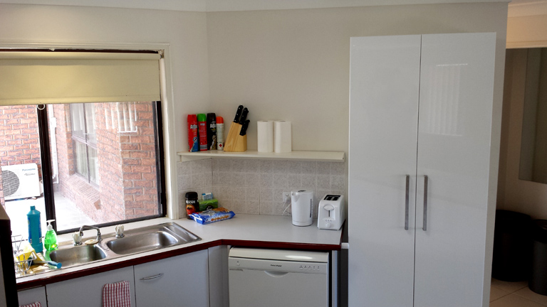 Double sink, dishwasher, Ikea cupboard
